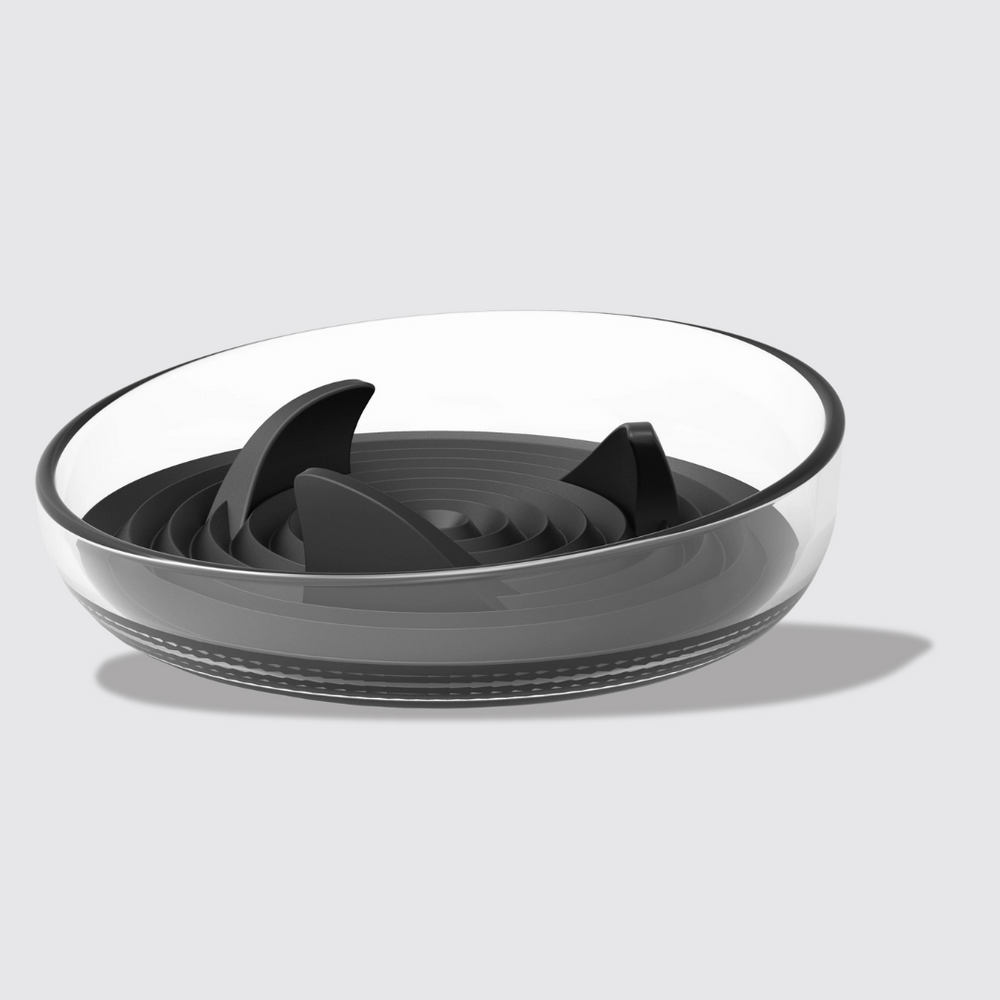 Shark Fin Shaped Modern Slow Pet Bowl